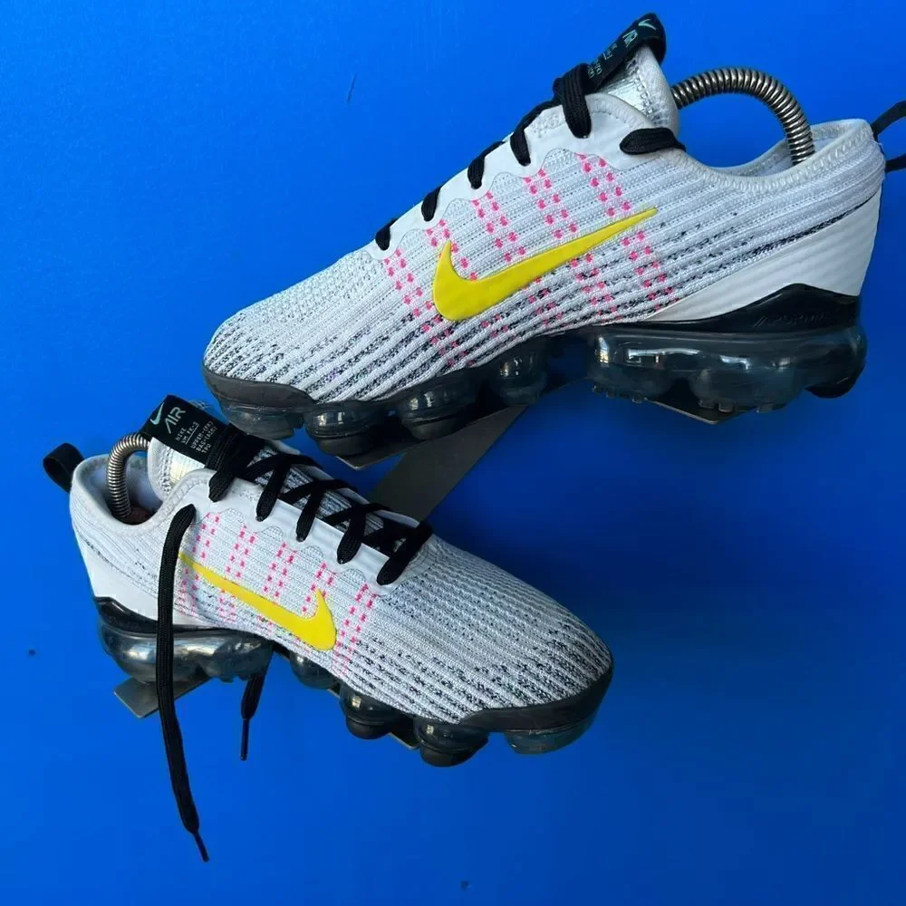 Nike Air VaporMax FK 3 GS White Dynamic Yellow - BQ5238 102 - Size: 6Y /…